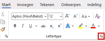 Meer opties voor lettertype Meer opties voor lettertype